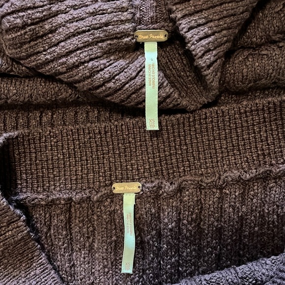 New Free People Rosemary Plum Sweater Set Size XS - Picture 7 of 8